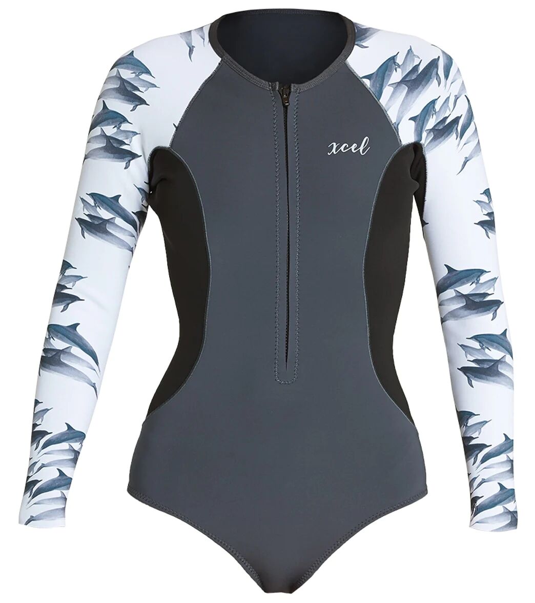 grey and white spring suit from swimoutlet